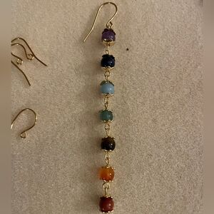 Jelly's Jewelry and Boutique Handcrafted Colorful Gemstone Gold Drop Earrings